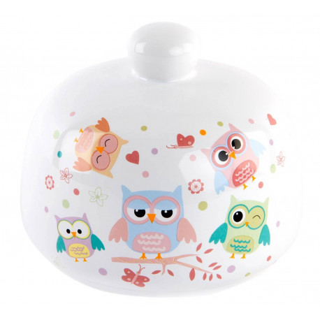 Porte éponge Hibou en céramique
