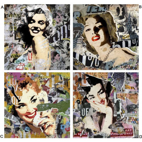 Cadre toile design Star Marilyn Monroe - 50 x 50 cm