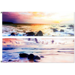 Tableau toile Plage - mer - 90 x 30 cm