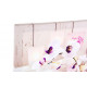 Tableau toile zen Bougies et Fleurs - 40 x 40 cm