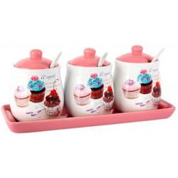 Set de 3 Saucières Cupcake en céramique