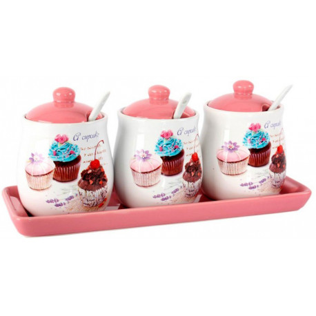 Set de 3 Saucières Cupcake en céramique