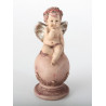 Statuette Ange assis sur boule - 25 cm