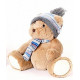 Peluche Ourson avec bonnet et écharpe - 25 cm