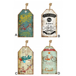 Tableau bois Vélo - vintage - 27 x 15 cm