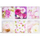 Tableau toile Fleurs Roses - 60 x 20 cm 