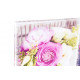 Tableau toile Fleurs Roses - 60 x 20 cm 