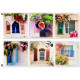 Tableau toile Maisons et Fruits du sud - 60 x 20 cm