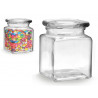 Bocal carré en verre avec couvercle - 750ml