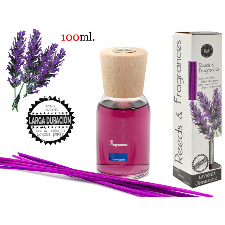 Diffuseur d'arômes parfum Lavande 100 ml + sticks