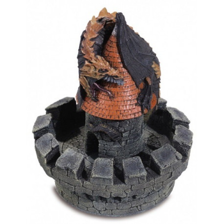 Figurine gothique Dragon sur toit de la princesse