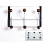 Porte manteau de porte 6 boules bois