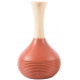 Vase moderne en bois naturel - 21 cm