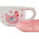 Lot de 2 Tasses + soucoupes Poule en céramique