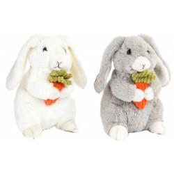 Peluche Lapin avec carotte - 20 cm