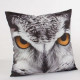 Coussin déco Animaux - Hibou ou Loup - 50 x 50 cm