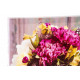Tableau toile Bouquet de Fleurs dans vase  - 30 x 30 cm