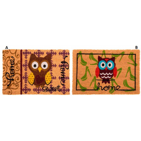 Paillasson fibre coco Hibou " Home "