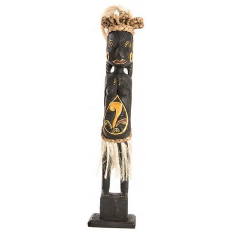 Statuette Indigène en bois sculpté - tribal - 50 cm