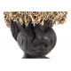 Statuette Indigène avec chapeau en bois sculpté - tribal - 66 cm