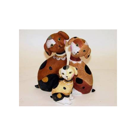 Set de 3 chiens déco