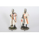 Figurine Chevalier Templier épée et bouclier - 21 cm