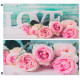 Tableau toile Fleurs roses - Romantique - 79 x 38 cm