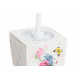 Pot à balai + Brosse WC porcelaine décor Roses et papillon