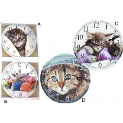 Horloge murale Chat - Chaton - 33 cm