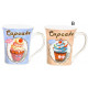 Lot de 2 Mugs 300ml Cupcake en céramique