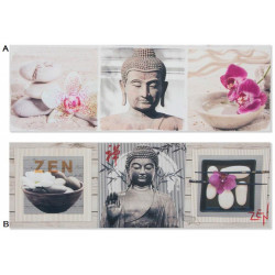 Tableau toile zen Bouddha - SPA - 90 x 30 cm