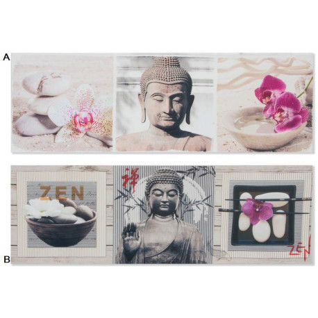 Tableau toile zen Bouddha - SPA - 90 x 30 cm