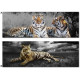 Tableau toile Tigre - fauve - 135 x 45 cm