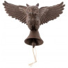 Grande Cloche de porte d'entrée Hibou fonte - 37,5 cm