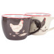 Lot de 2 Tasses Poule en céramique