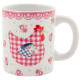 Lot de 2 mugs Poule 350 ml en céramique