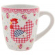 Lot de 2 mugs Poule 350 ml en céramique