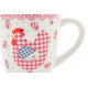 Lot de 2 mugs Poule 350 ml en céramique