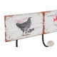 Porte manteau mural Poule - campagne - 37 cm