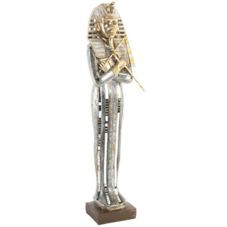 Statuette Pharaon Toutankhamon debout couleur or - 52 cm