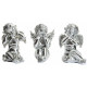 Lot de 3 Figurines Ange couleur argent - 14 cm