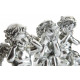 Lot de 3 Figurines Ange couleur argent - 14 cm