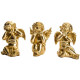 Lot de 3 Figurines Ange couleur or - 14 cm