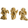 Lot de 3 Figurines Ange couleur or - 14 cm