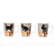 Lot de 3 Mugs Chat 27,5 cl en céramique