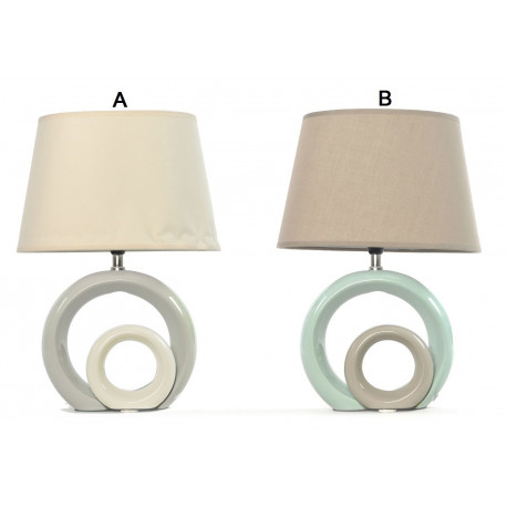 Lampe design double Cercle - 44 cm