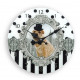 Horloge murale Chien en verre - 30 cm