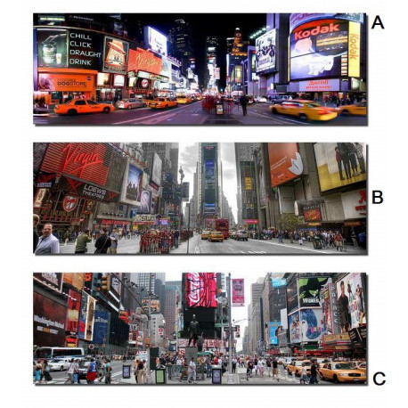 Tableau toile New York - Time Square - 90 x 30 cm