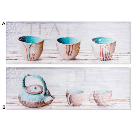 Tableau toile décor Thé - 90 x 30 cm