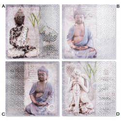 Tableau toile zen Bouddha - 50 x 50 cm